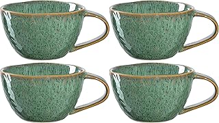 LEONARDO 018589 Matera Vasos de cerámica, 290 ml, color verde