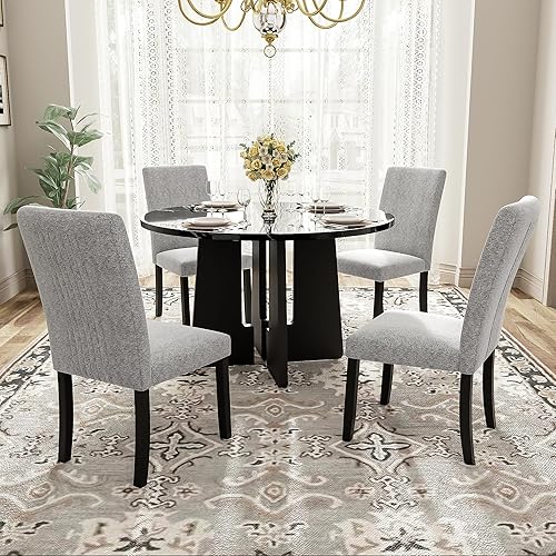 Miniatura 3 de Round Dining Table for 4, Modern Kitchen Dining Table, 43 Inch Round Dining Table for Kitchen Living Room