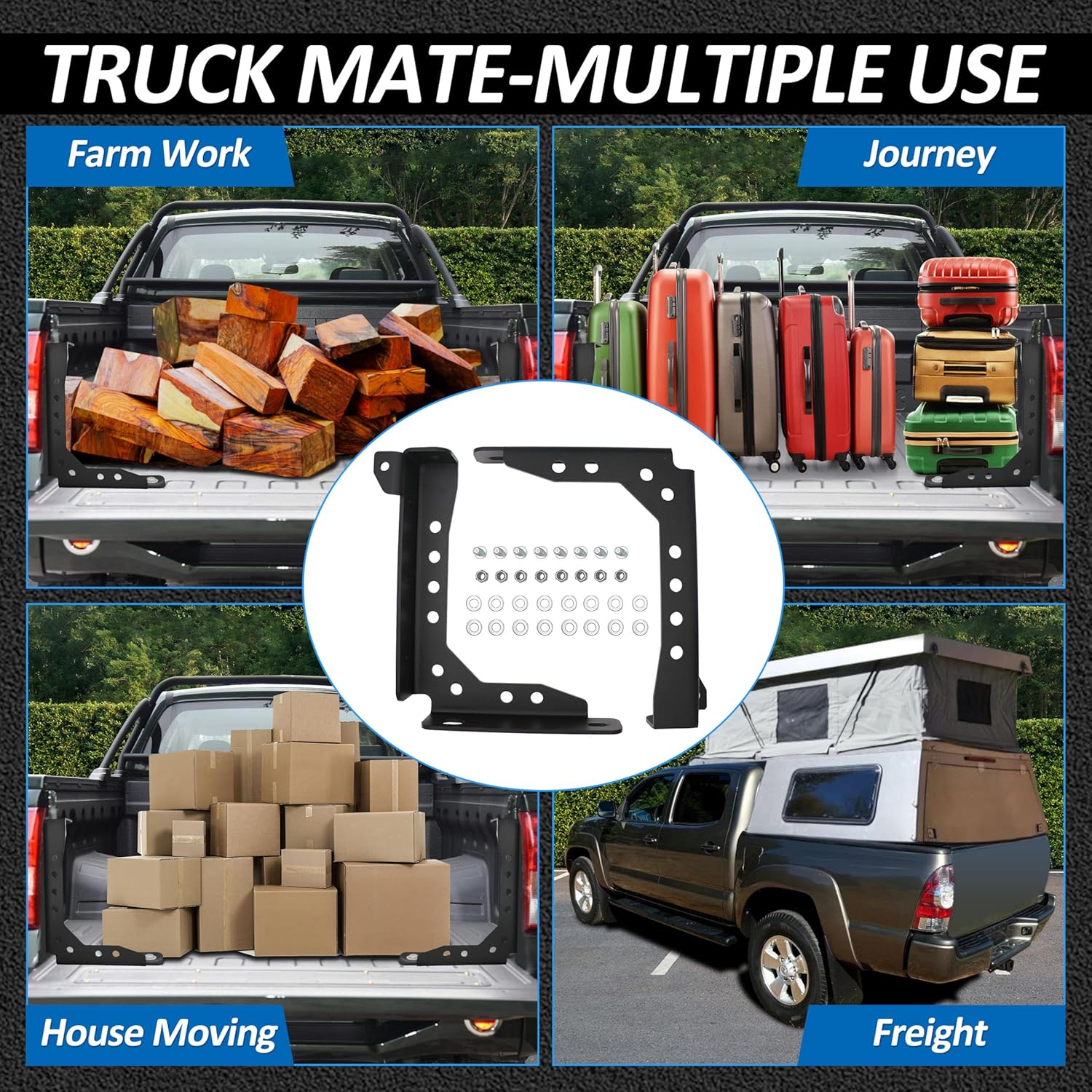 for Tacoma Bed Channel Stiffeners Support Brackets Replacement for Toyota Tacoma 2005-2023 2nd & 3rd Gen Pickup Truck ,Truck Rear Support Bracket.