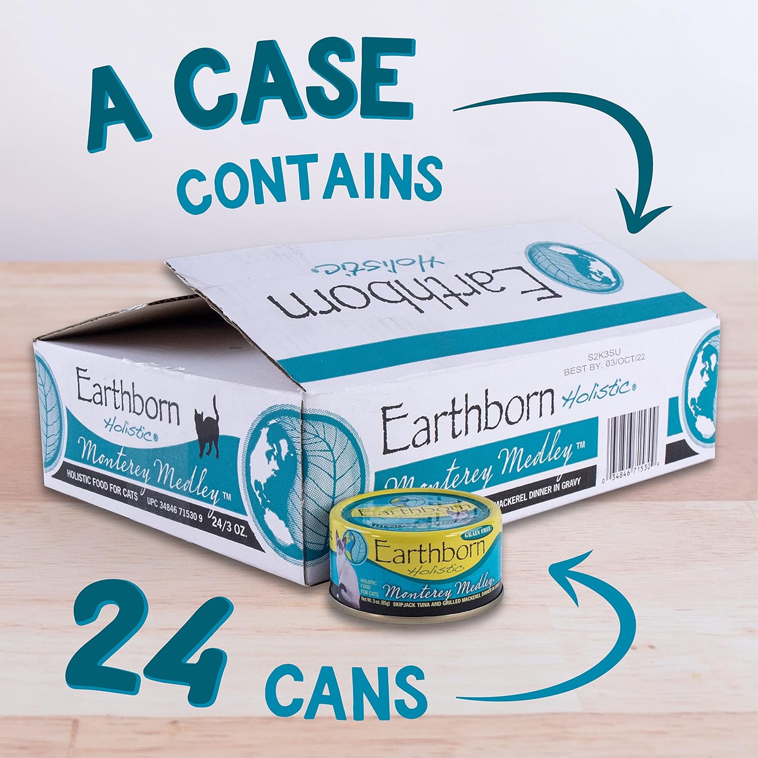 Earthborn Holistic Monterey Medley Grain Free Canned Cat Food, 3 oz, Case of 24