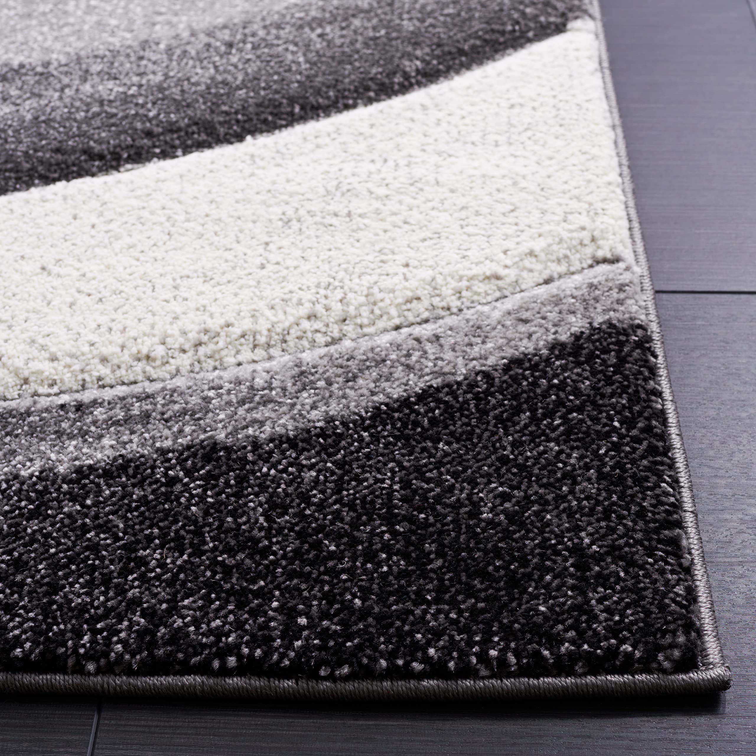 Safavieh Modern Teppich – Kurzflor In Grau & Blaugrün, 79 X 152 Cm, Für Wohn- & Schlafzimmer