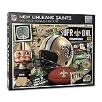 YouTheFan NFL New Orleans Saints Retro Series Puzzle - 500 Pieces, Team Colors, Large