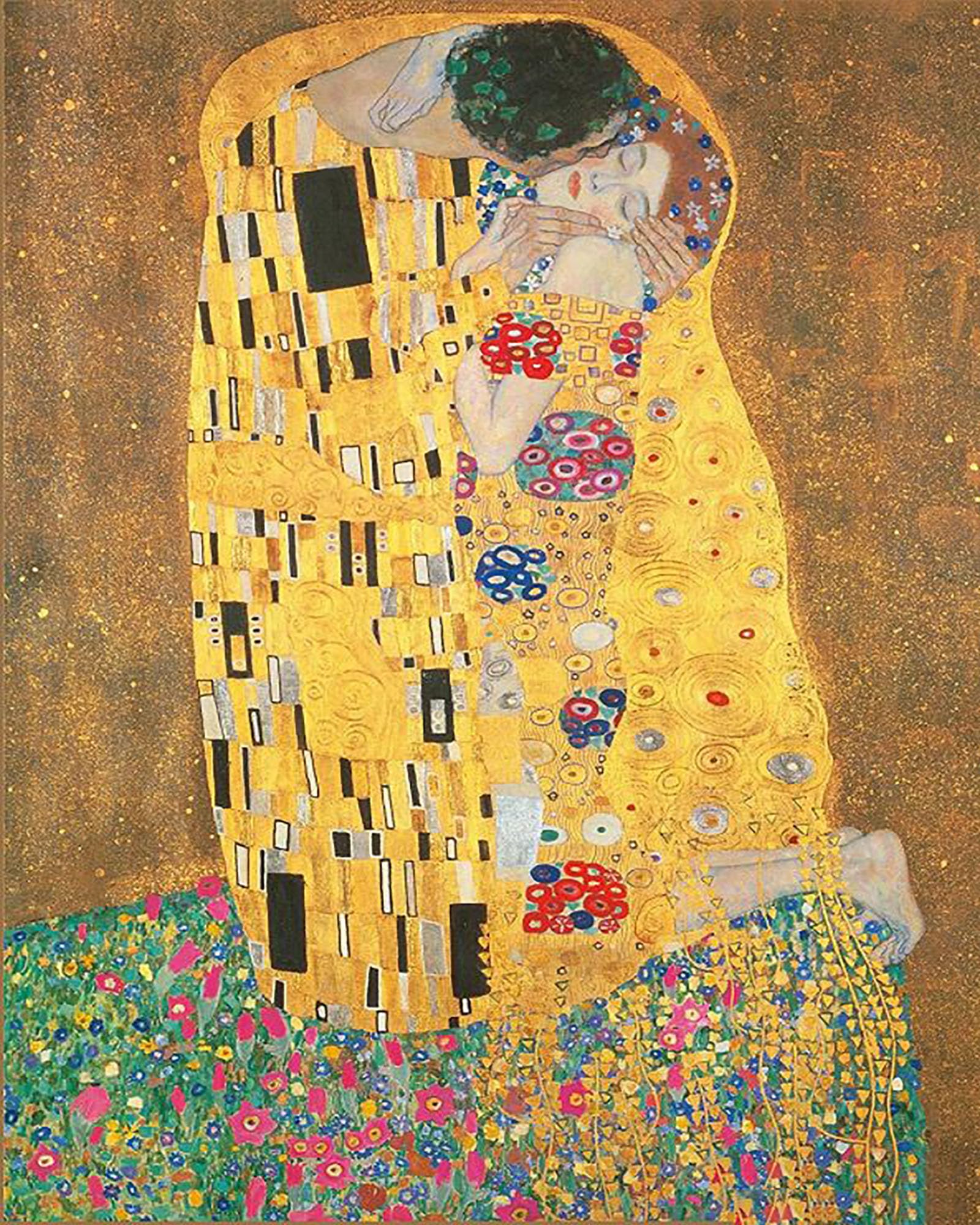 ZHXXFD Paint By Numbers for Adults Kids Beginners Landscape Famous Paintings with Frame 40X50CM The Kiss, Cropped - Gustav Klimt,A21