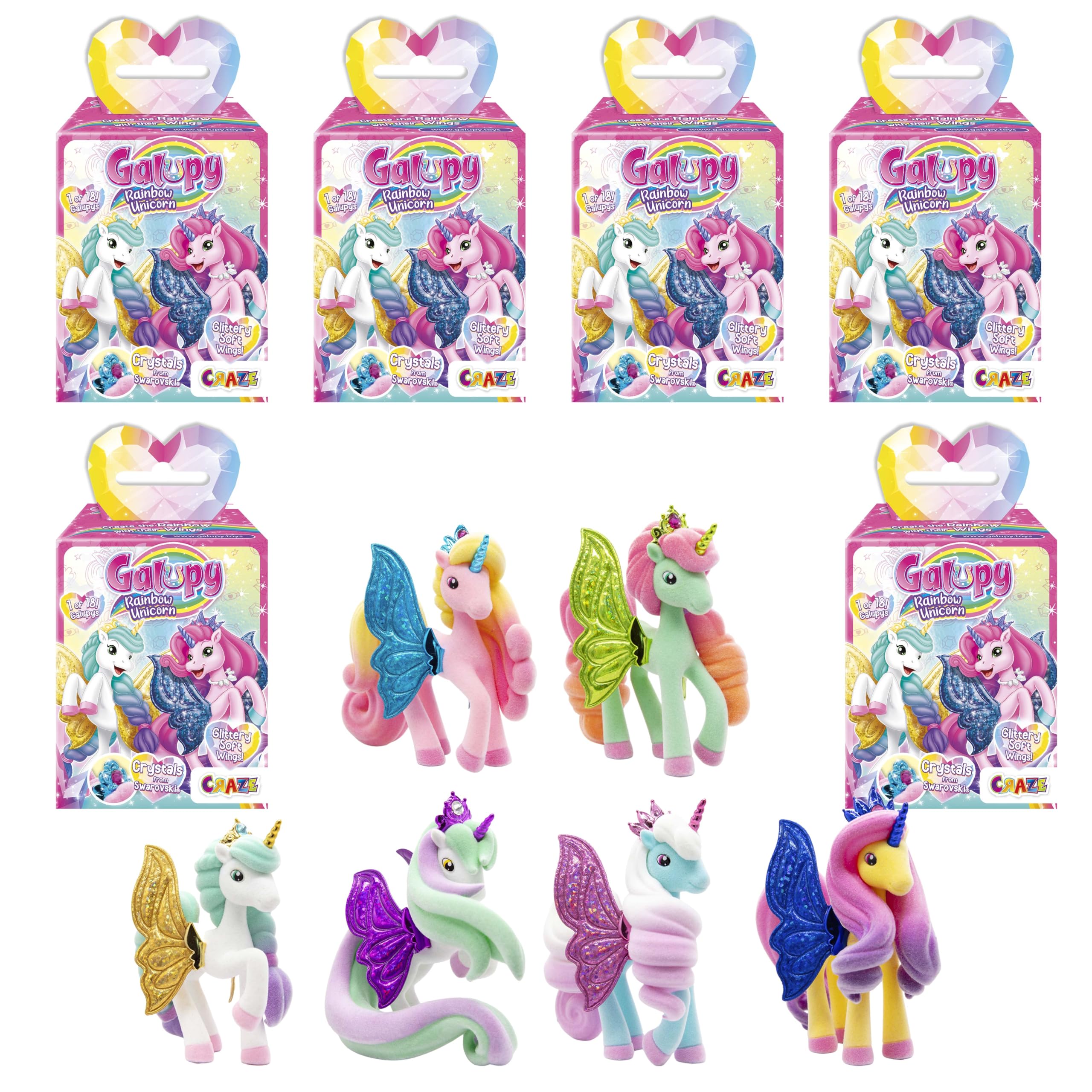 UNICORN関連グッズまとめ売り Galupy Unicorn Rainbow 6 Pack Collectable Unicorn Toys with