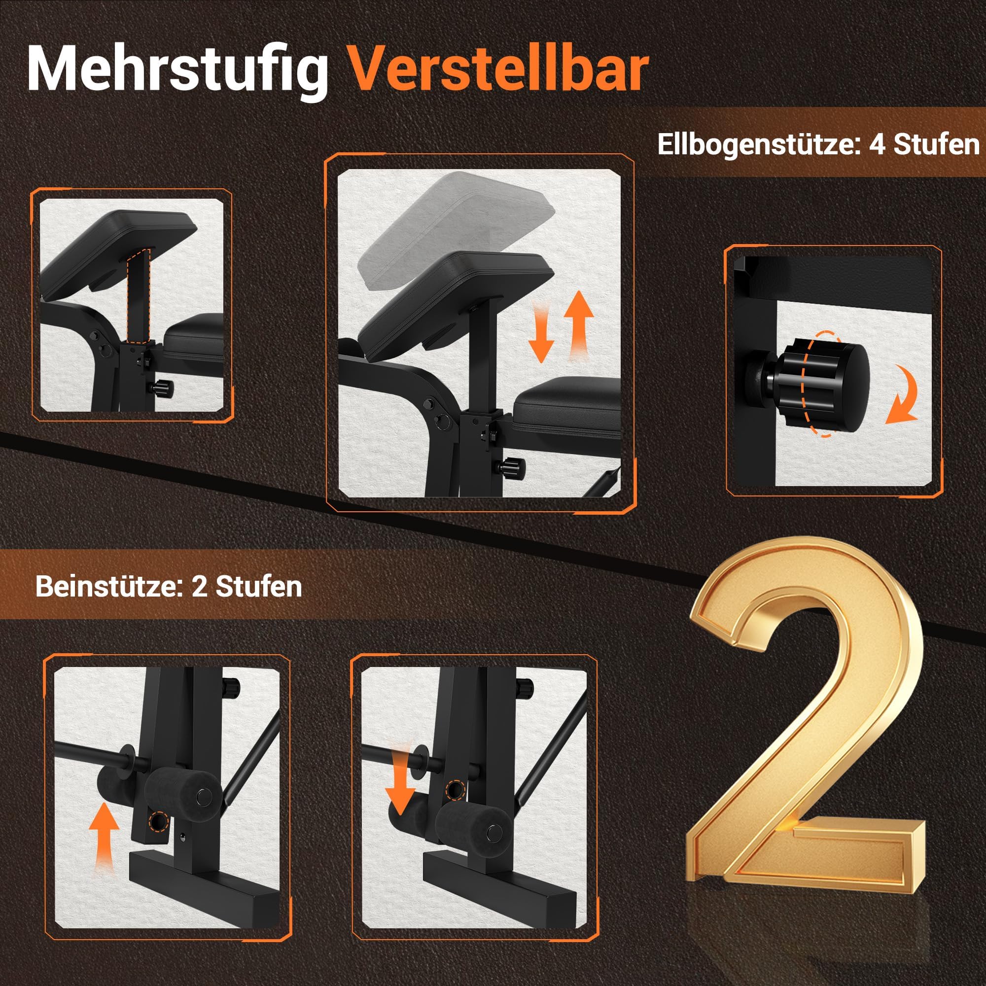 GarveeHome Multifunktionale Hantelbank Set, Klappbar Trainingsbank mit Langhantelständer Latzugturm Seilzug Latzug Butterfly Beinbeuger Training Bank für Fitness Zuhause | Bankdrückgestell, Beinstrecker, Beinbeuger, Squat-Rack und Preacher Curl, Klappbare