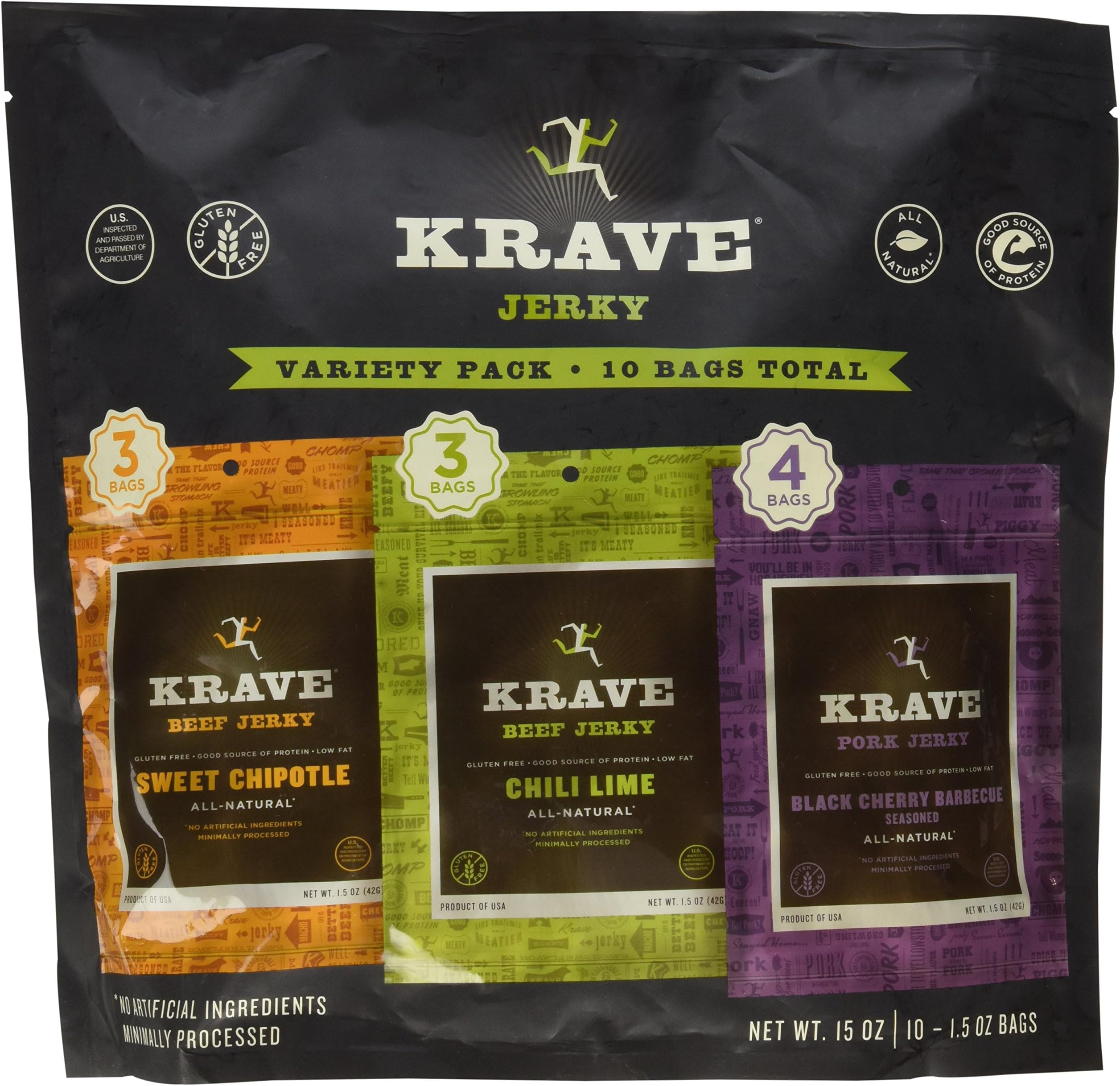Krave Jerky Variety Pack, 15 oz.