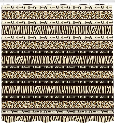 Miniatura 10 de Ambesonne Seashells - Cortina de ducha, conchas y estrellas de mar, reflejo de agua, amarillo dorado, tema de playa transparente, juego de