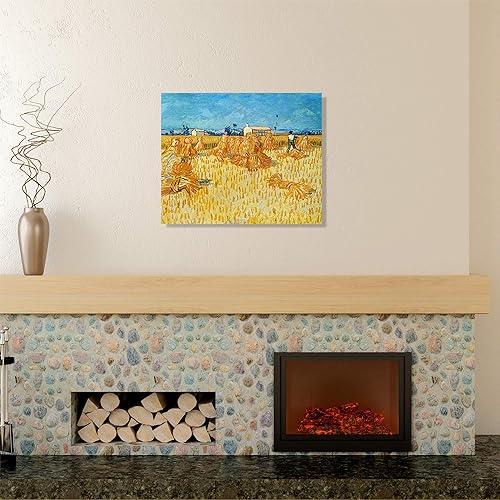 Miniatura 1523 de A&T ARTWORK The Starry Night de Vincent Van Gogh. Tamaño del marco: 36 x 30 pulgadas, tamaño de la imagen: 30 x 24 pulgadas, reproducciones clásicas