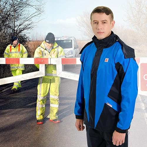 Miniatura 4 de RANDO Trajes de lluvia para hombres impermeables  Equipo de lluvia para hombres  Equipo de lluvia para motocicleta - GEM reflectante de 3 piezas