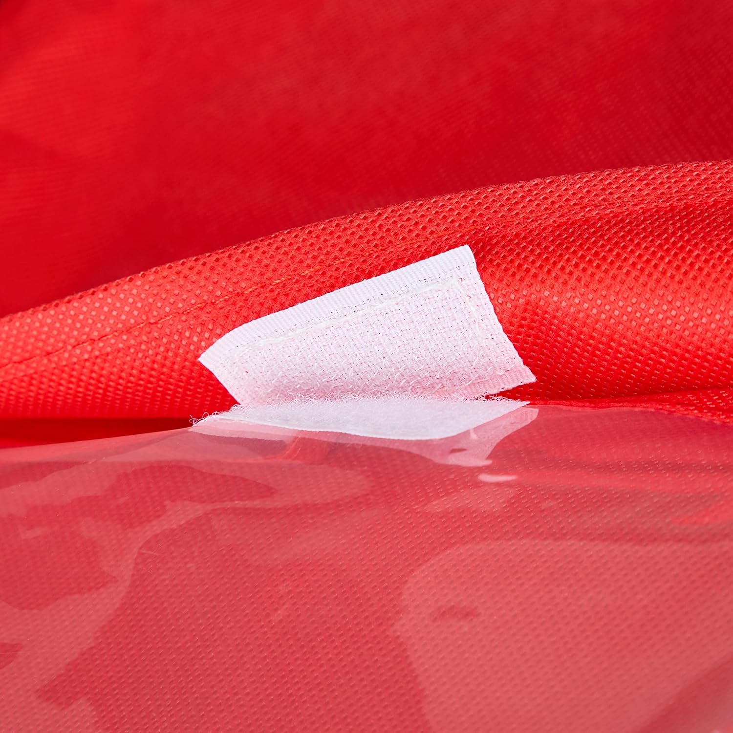 Relaxdays Wrapping Paper Storage Box, 2 Inner Pockets for Ribbons, Christmas, Birthday, Red/Black