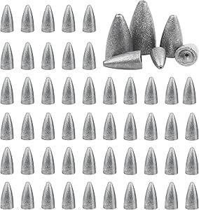 Amazon.com : Bullet Fishing Weights Sinkers,30pcs Bullet Fishing ...