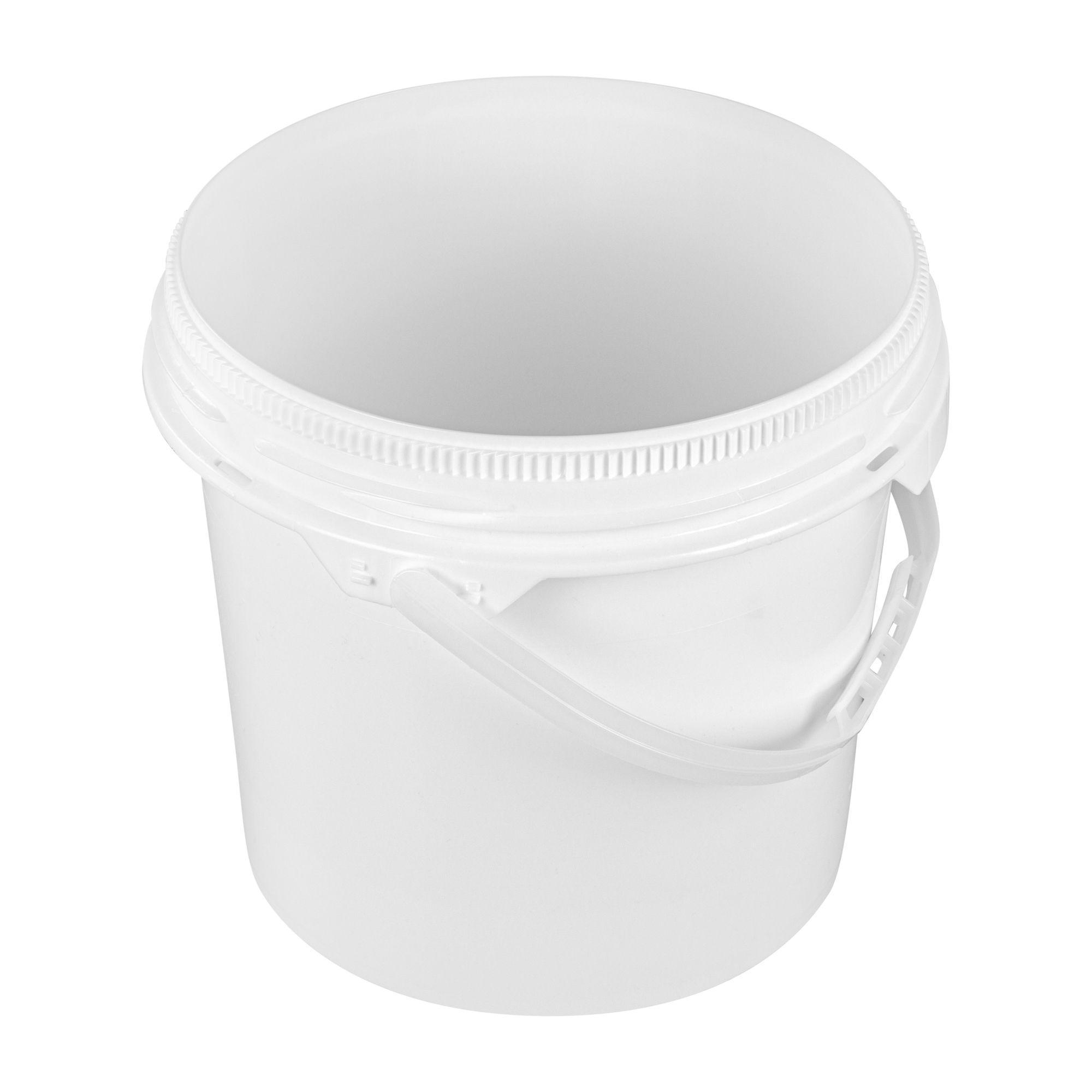 Image of Restaurantware-Met Lux 3.5 Gallon UN Rated Pail, 1 Screw Top Bucket - Lid Sold Separately, Airtight Seal, White Plastic Screw Top Pail, Multipurpose, Ideal for Storing Pet Food, Cereal, and Grain