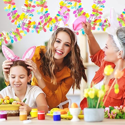 Miniatura 6 de Guirnalda de oropel de Pascua de 50 pies para colgar serpentinas decorativas para escaleras de árbol, manto, suministros de fiesta al aire libre e