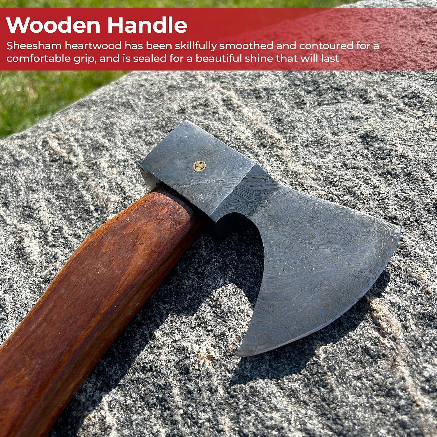 MedievalDepot Hook Claw Damascus Steel Outdoor Axe - Overall 16" Functional & Forged