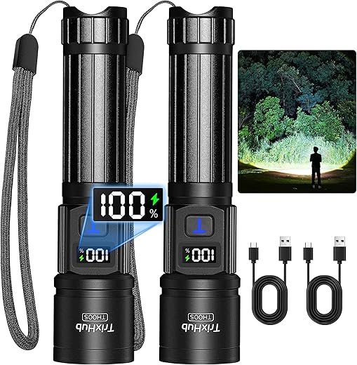 Rechargeable Flashlights 2 Pack, Super Bright High Lumens&hellip;