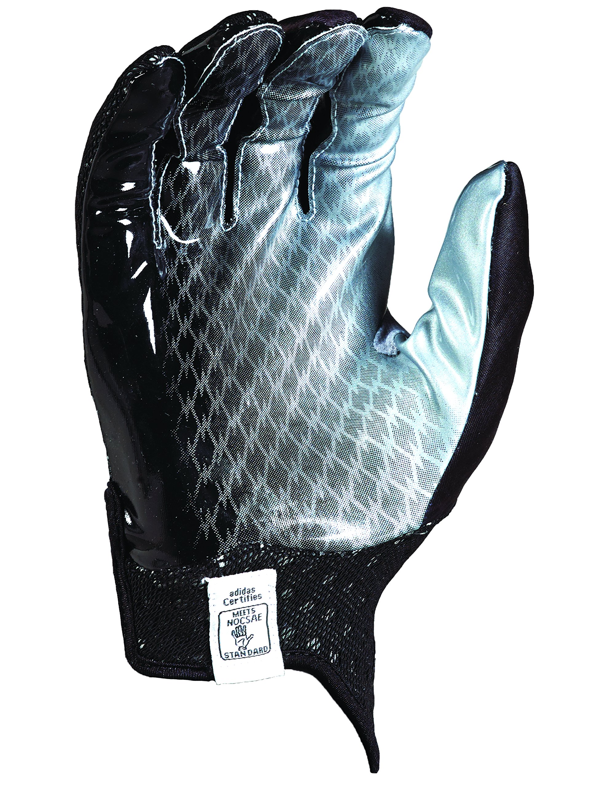 adidas Crazyquick 2.0 Football Gloves, Black/Silver, Small