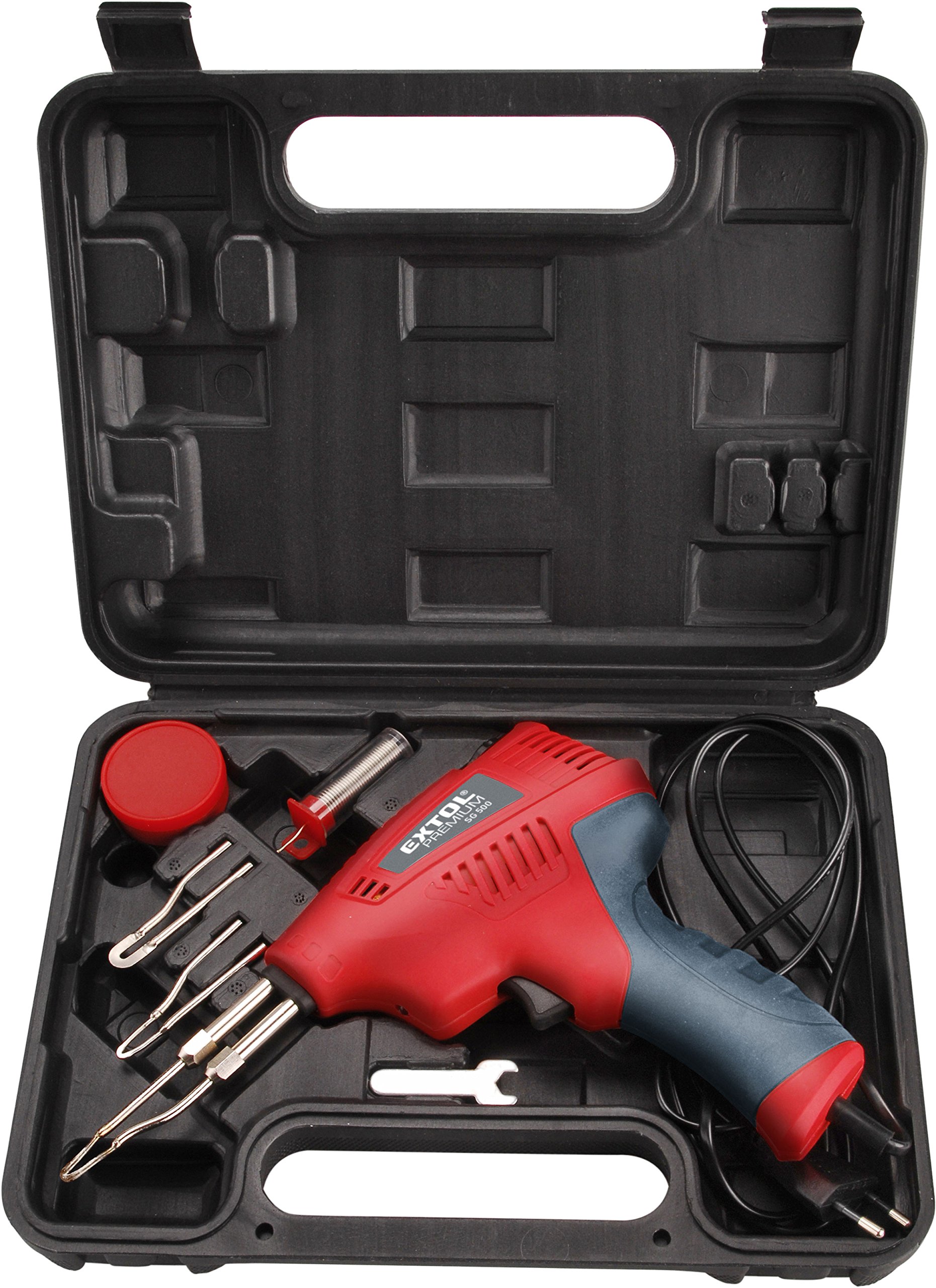 Transformateur de pistolet à souder Soudure SG 500, flux 3 pannes à souder et valise de transport, 1 pièce, rouge, 8894510
