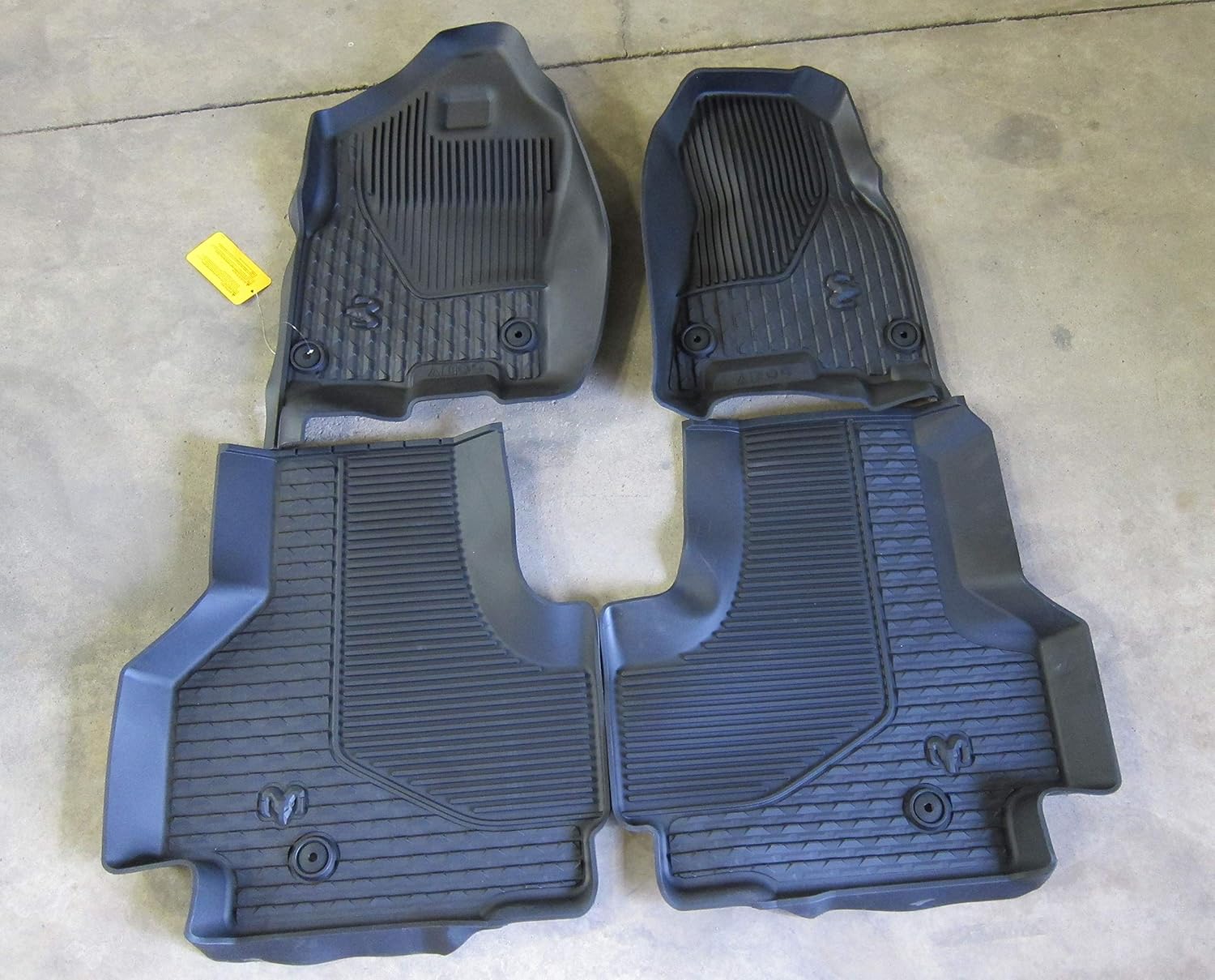 Mopar 2019 Dodge Ram 1500 DT Quad Cab Front and Rear Slush Mats New OEM