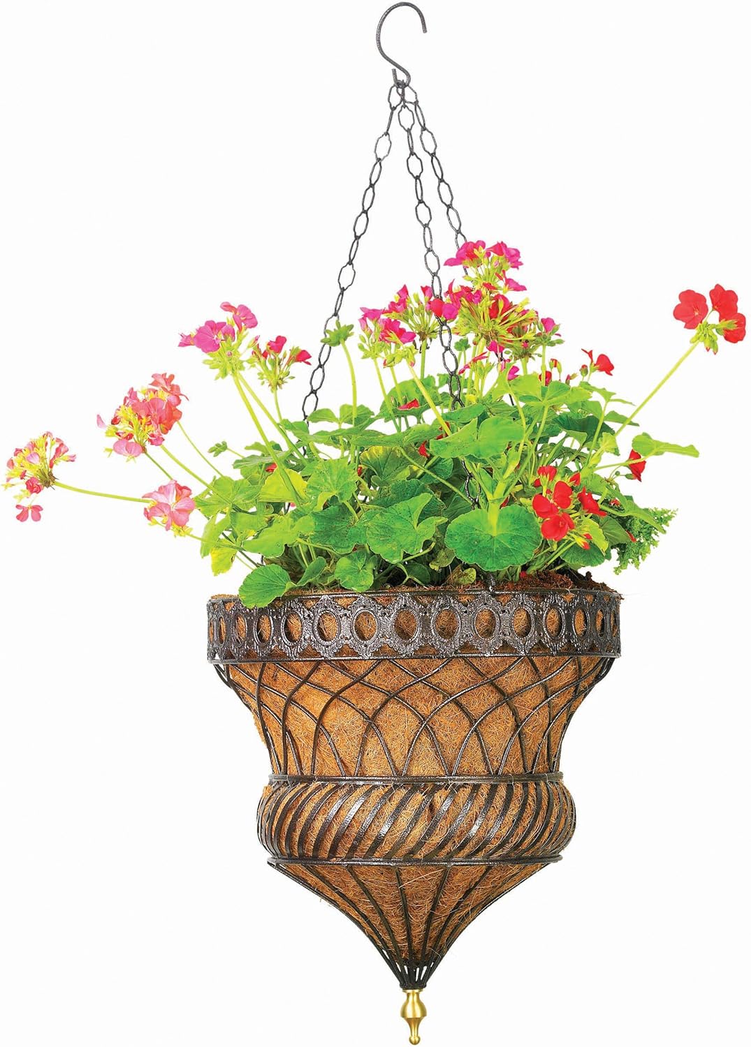 106881 Queen Anne Parasol Hanging Planter, Hammared Bronze