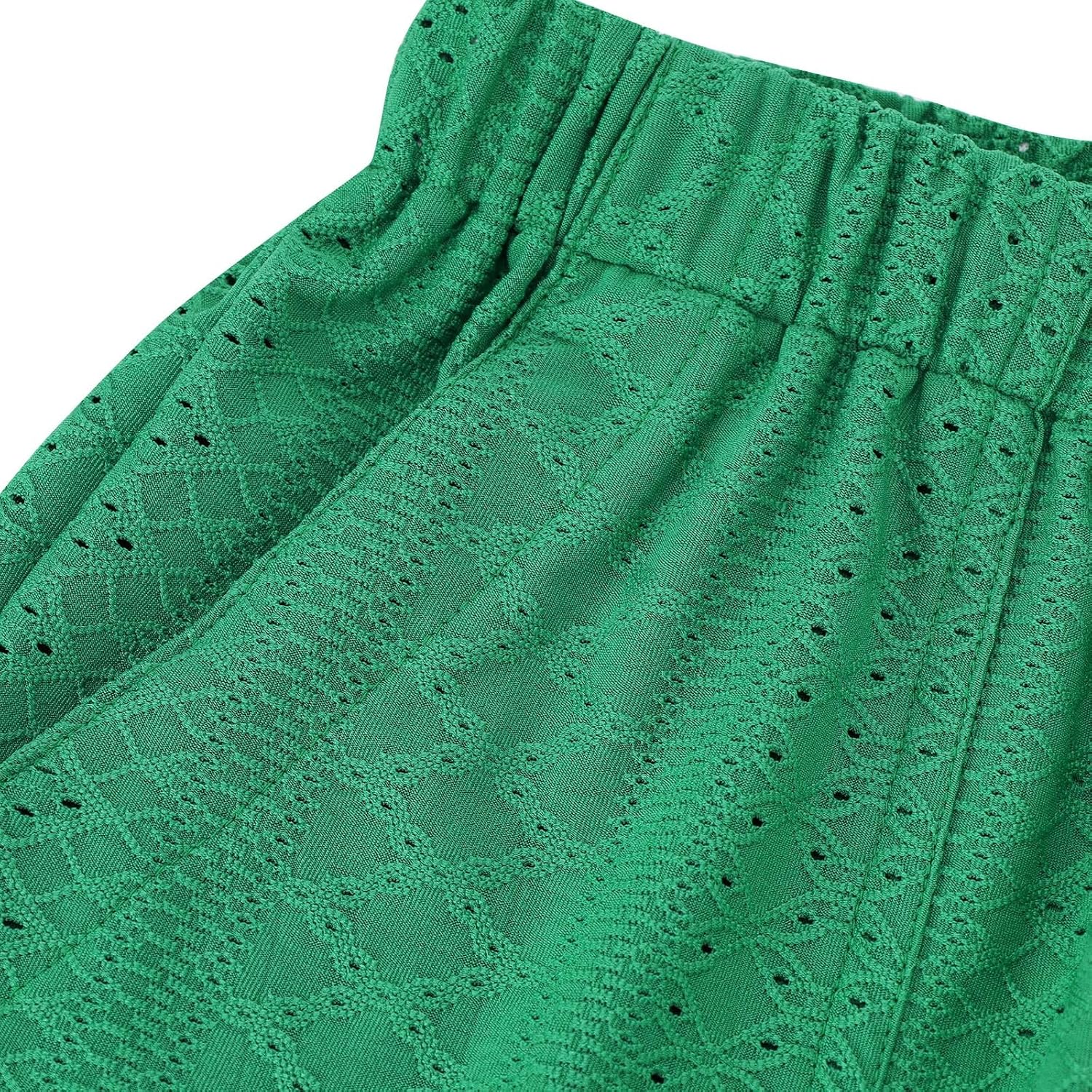 Casual Shorts for Women Summer Trendy Comfy Soft Drawstring High Waist Eyelet Shorts Loose Lightweight Short Pants