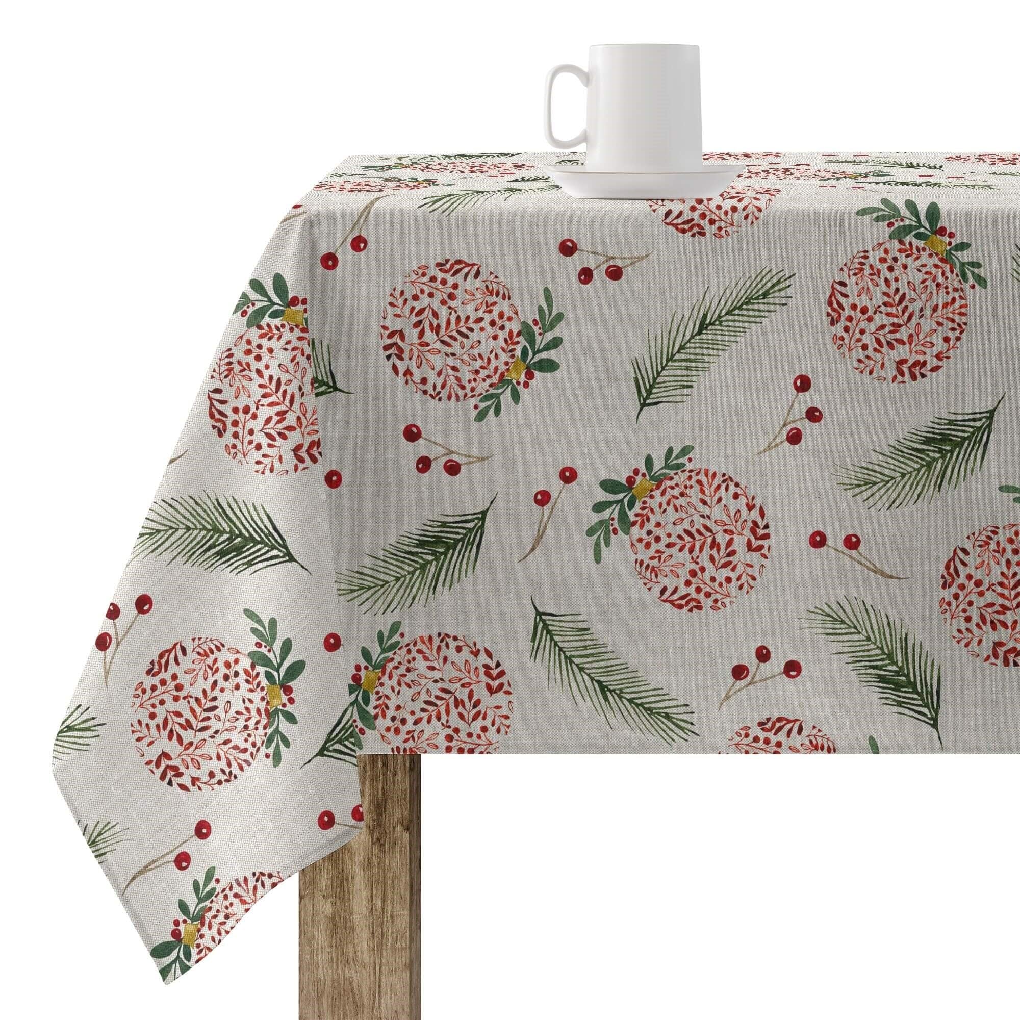 BELUM Christmas Tablecloth 140 x 140 cm 100% Cotton Resin Anti-Stain (Not Plasticated) Model Merry Christmas 67