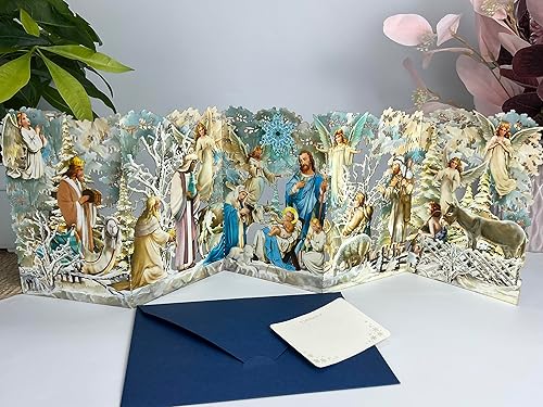 Miniatura 2 de SALAHOANG Zig Zag - Tarjeta desplegable de Jesucristo, tarjeta desplegable 3D para Navidad, tarjeta de Navidad, regalos para Navidad, tarjeta de