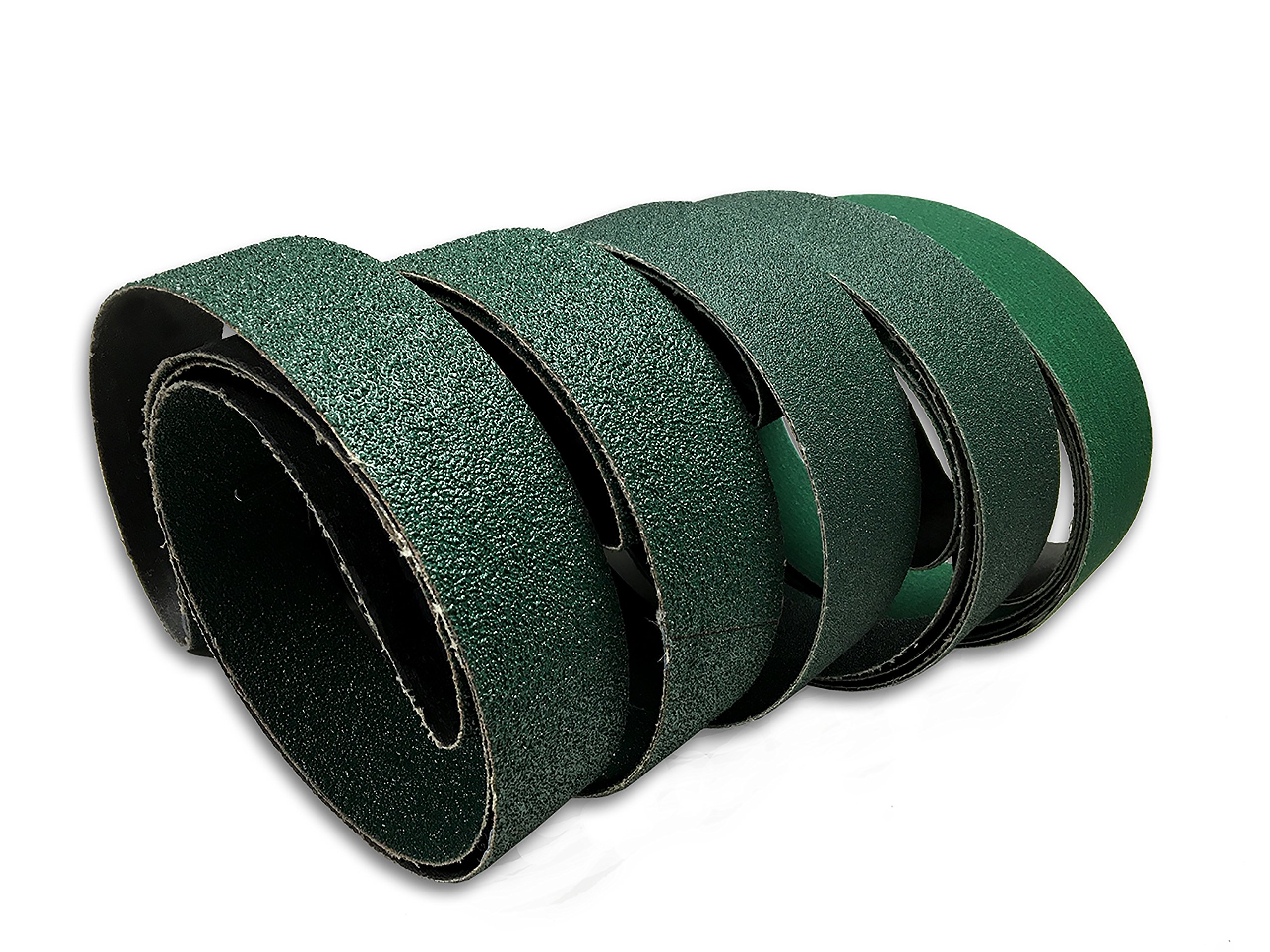 Red Label Abrasives 2 X 48 Inch Knife Sharpening Zirconia Sanding Belts - Coarse Grits - 6 Pack Assortment