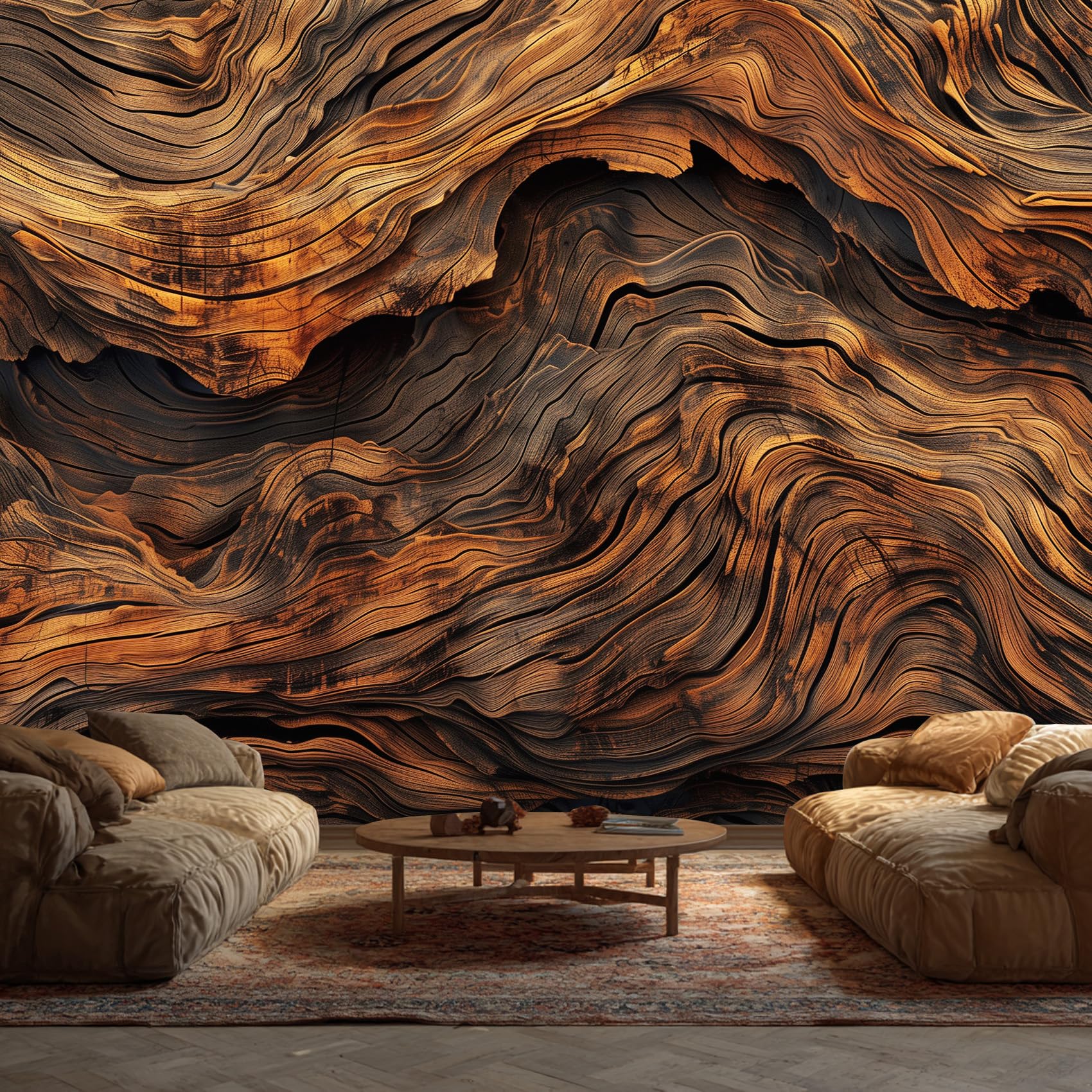 Wood Grain Wallpaper - Rustic Wooden Wall Mural - Wall Murals for Living Room Bedroom - Photo Wallpaper & Home Decor Art - 450 x 315 cm A-364