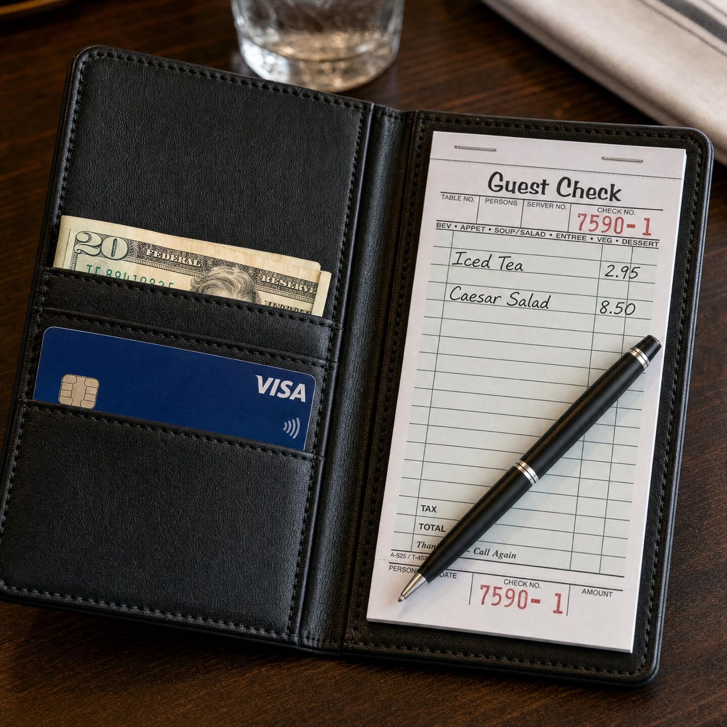 Adams Guest Check Pads, Single Part, Perforated, White, 3-2/5" x 6-3/4 ", 50 Sheets/Pad, 5 Pads/Pack (525SWMT) image 5