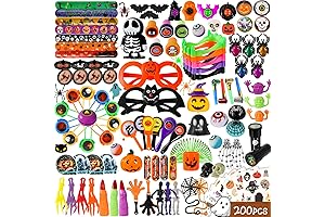 200Pcs Halloween Party Favor Prizes - Halloween Carnival Games for Kids Pinata Filler Carnival