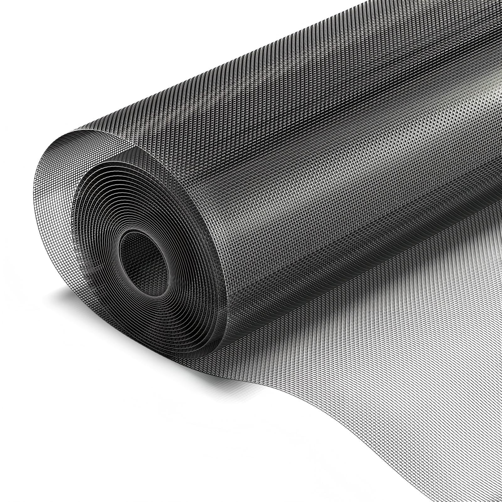 fowong Fliegengitter Edelstahl als Meterware – 90x300 cm Rolle, feinmaschig – DIY zuschneidbar für Fenster, Balkontür & Lichtschacht – Schutz vor Mäusen, Ratten, Fliegen & Katzen
