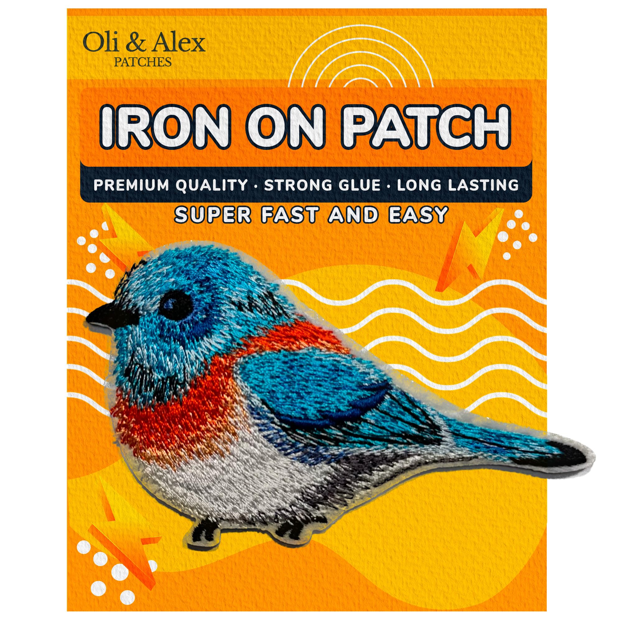 Iron On Patches - Colorful Bird Patch Funny - Trendy Nature - Embroidered Applique DIY Jacket, Jeans, Bag or Backpack – Animal Patch Gift
