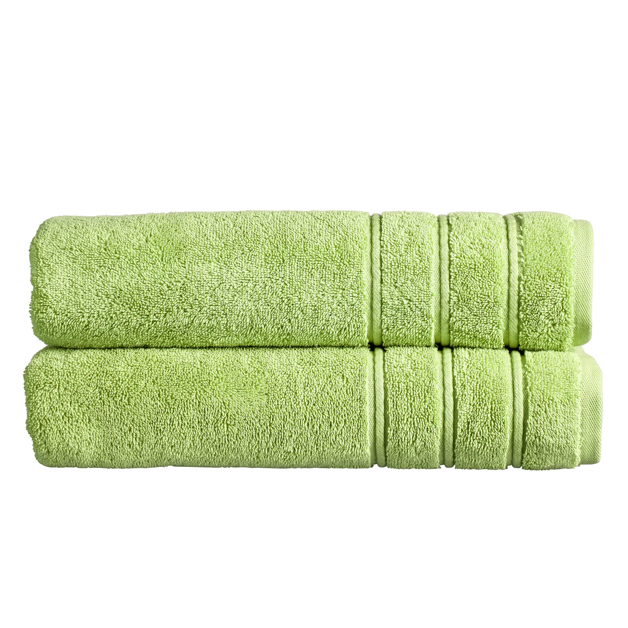 ChristyAntalya Large Bath Sheets | Set of 2 | 100% Turkish Cotton | 600GSM | Soft Plush Luxury Bath Towels | 90cm x 150cm | Quick Dry | Fern Green