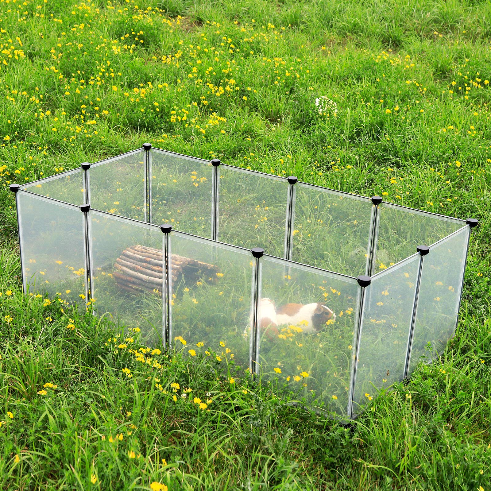lionto Recinto plastica recinto interno modulare cancello animali piccoli 145x74x47 cm