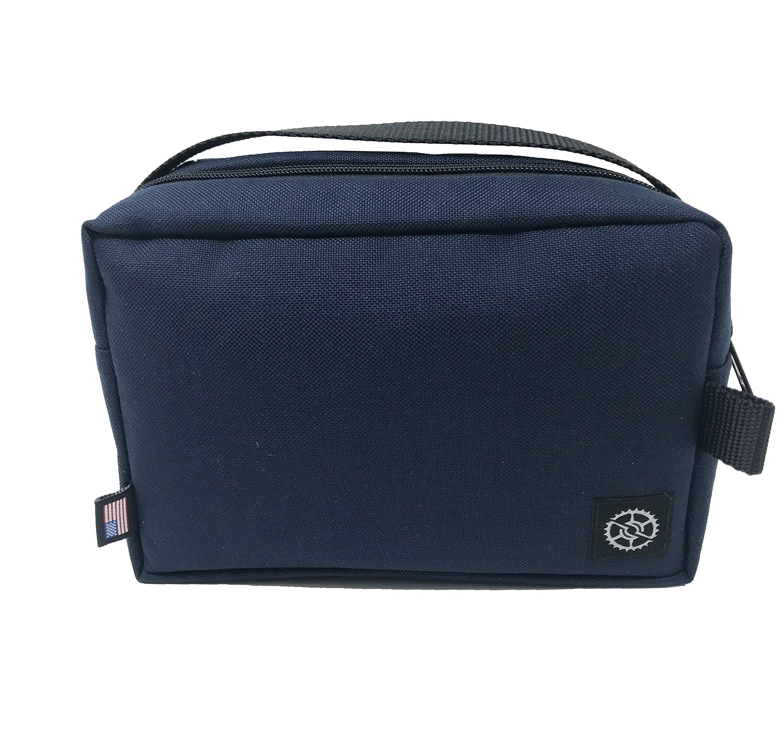 Nylon Dopp Kit Utility Bag with Top Handle - Water Resistant, Collapsible (Navy)