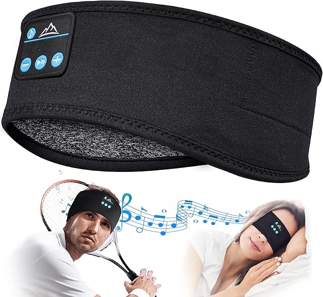 Sleep Headphones Personalised Gifts for Dad Sleepphones - Bluetooth Headband Sleep Earphone Sleepband Built-in HD Stereo Speakers, Ultra-Soft Wireless Sleeping Headphones Birthday Gifts for Her Him