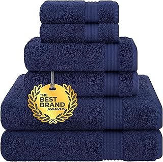 26 Blue Bathroom Ideas That Feel Fresh and Serene 55 Cotton Paradise 6 Piece Towel Set 100% Cotton Soft Absorbent Turkish Tow...