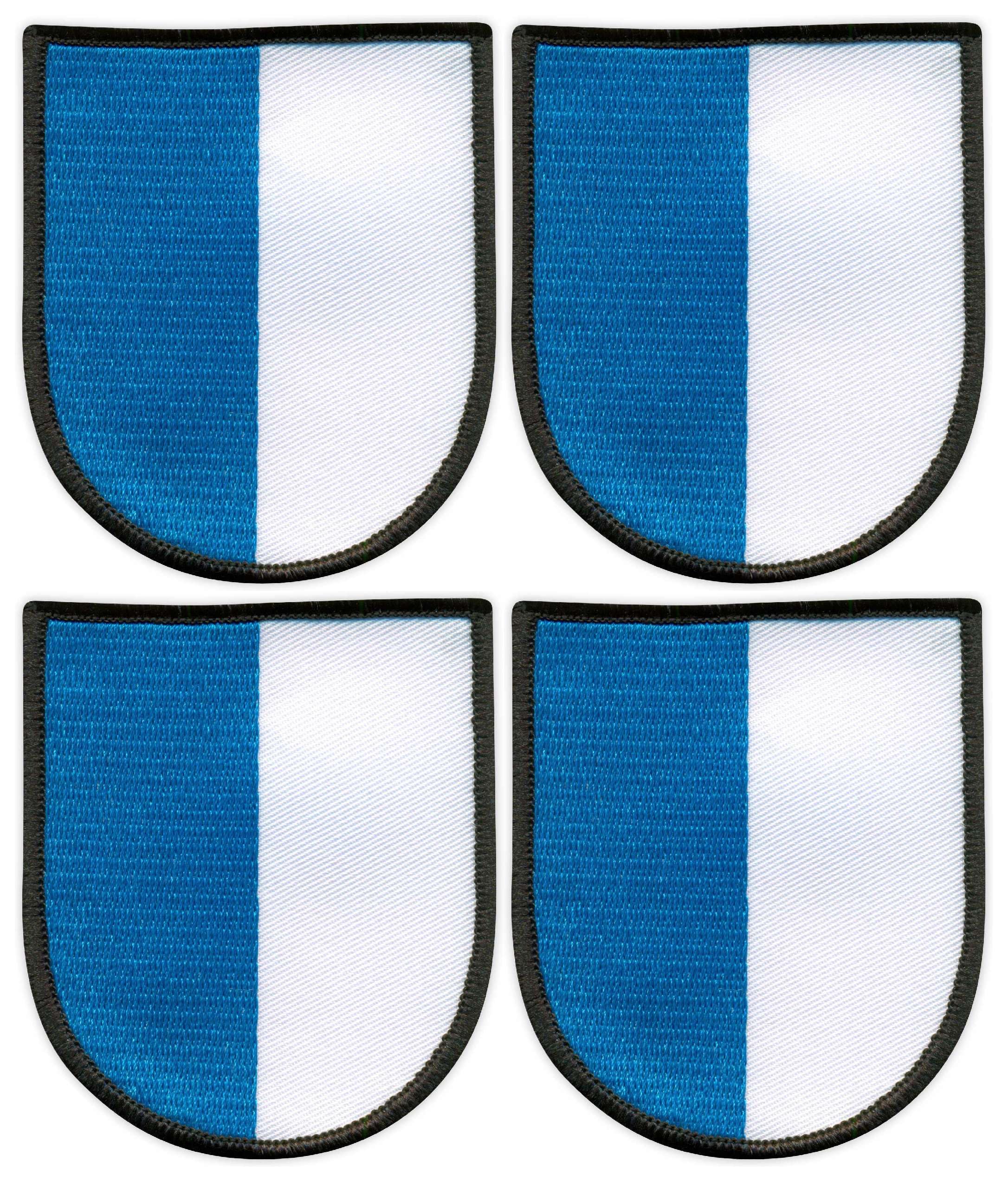 Lot De Quatre - Patchion Armoiries De Lucerne - Cantons De Suisse - Fermoir Noir (Crochet Et Boucle) - Patch/Badge/Insigne Brodé
