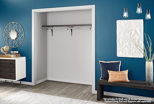 Miniatura 7 de ClosetMaid 1417 Premium - Juego de estantes ventilados de madera, 0.7 x 12.0in, color espresso