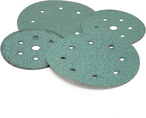 Miniatura 4 de 3M 522 Green Corps Hookit Regalite - Disco de grano 6E de 8 pulgadas, 6