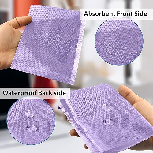 Miniatura 5 de Baberos dentales desechables de 13 x 18 pulgadas, paquete de 125 baberos dentales suaves e impermeables para pacientes médicos, cubiertas de