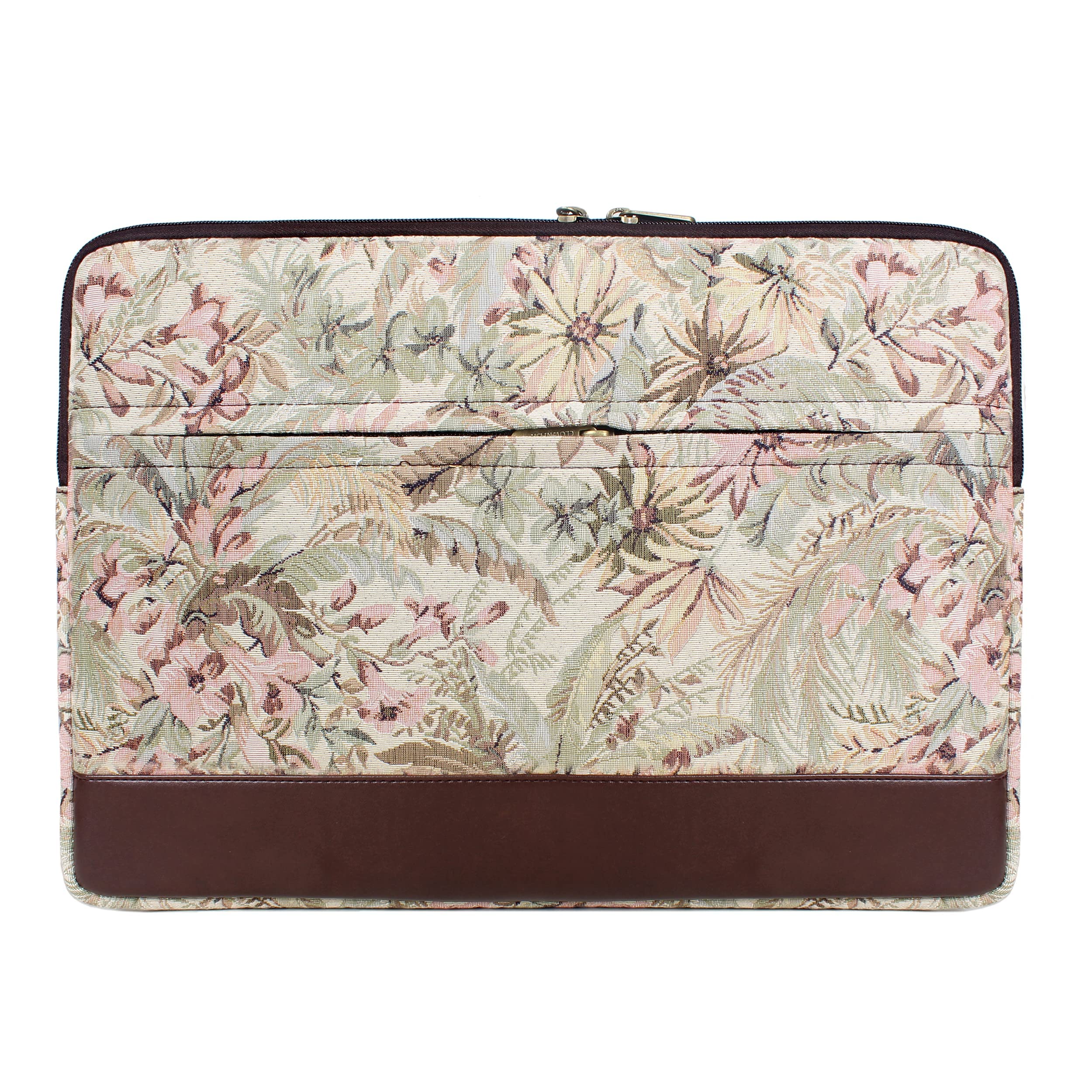 THE CLOWNFISH Python Faux Leather With Tapestry Fabric Unisex 17 Inch Tablet Case Laptop Bag (Beige) (B0BGGZ3L72) Amazon Price History, Amazon Price Tracker
