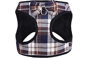 Soft Plaid Dog Harness, Adjustable No Pull Harness