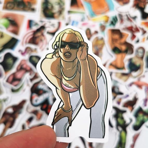 Hot Girl Sexy Anime Stickers Pack of 100 Pieces Pin Up Graffiti Decals for Skateboard Bike Water Bottle Motorcycle Laptop Guitar Waterproof Vinyl Sticker for Adults 3.5x2.13x0.01inch