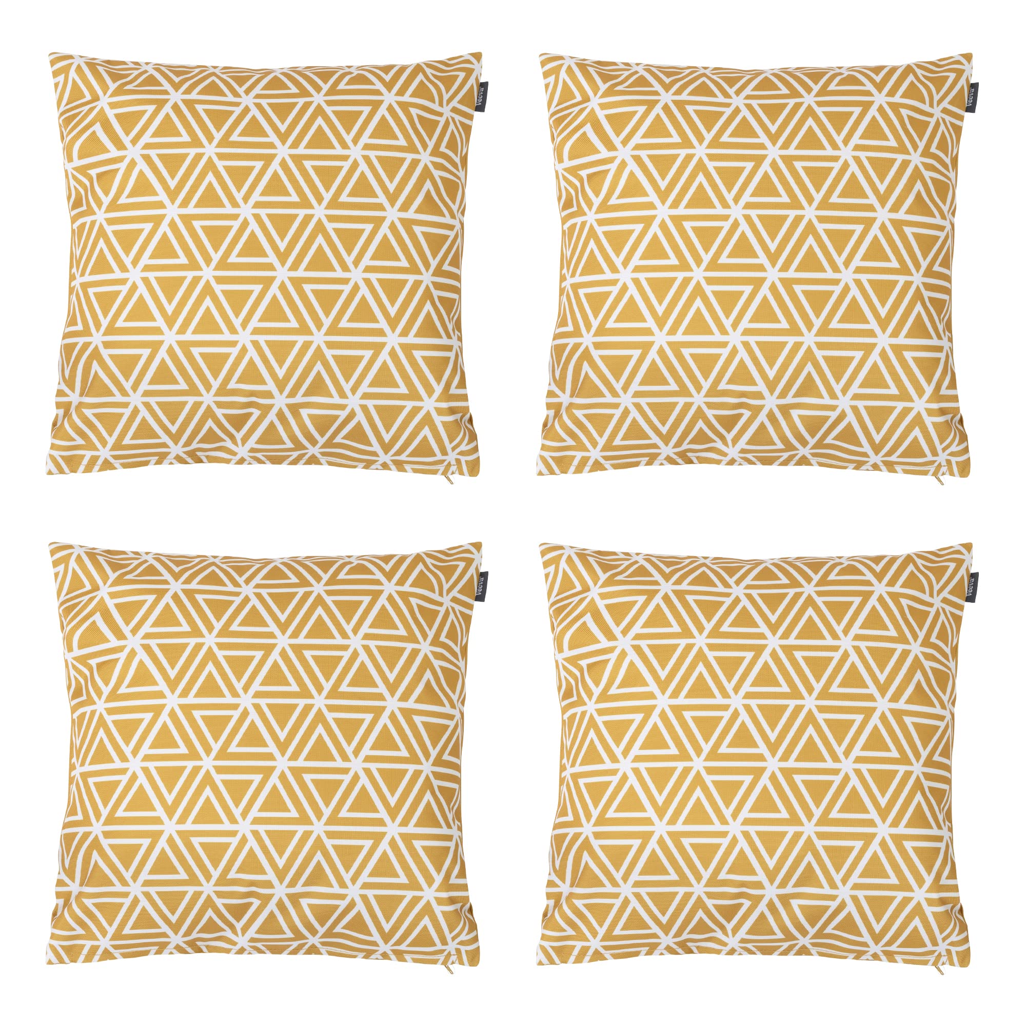 Geometric Print Outdoor Cushion (Set of 4) - Yellow
