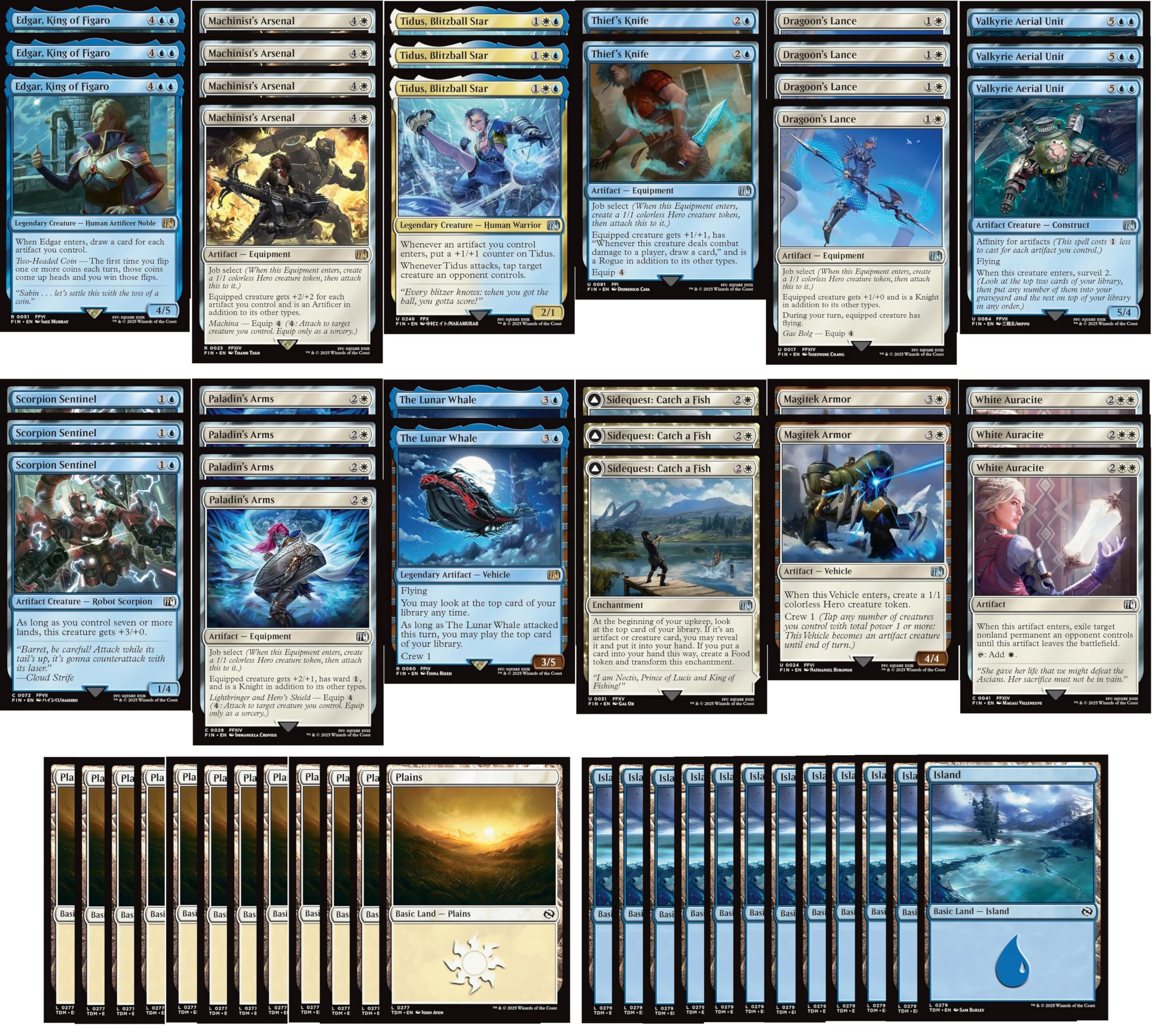 Final Fantasy Magic The Gathering Deck - Azorius Artifacts - Blue