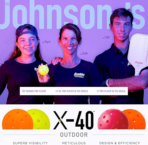 Miniatura 10 de Franklin Sports Pelotas de pickleball para exteriores, bolas de pickleball X-40, aprobadas por Estados Unidos (USAPA), bola oficial del US Open Ball