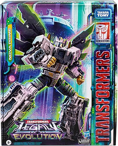 Miniatura 3 de Transformers Toys Legacy Evolution Leader Class Nova Prime, juguete de 7 pulgadas, figuras de acción para niños y niñas a partir de 8 años