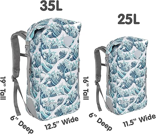 Miniatura 7 de Skog Å Kust BackSåk - Mochila impermeable con bolsillo exterior con cremallera, para kayak, rafting, navegar, natación, camping, senderismo, playa,