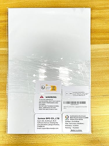 Miniatura 6 de MR.R 10 piezas de 8 x 12 pulgadas, tablero de metal de aluminio brillante blanco puro para fotos, letrero de aluminio en blanco para sublimación,